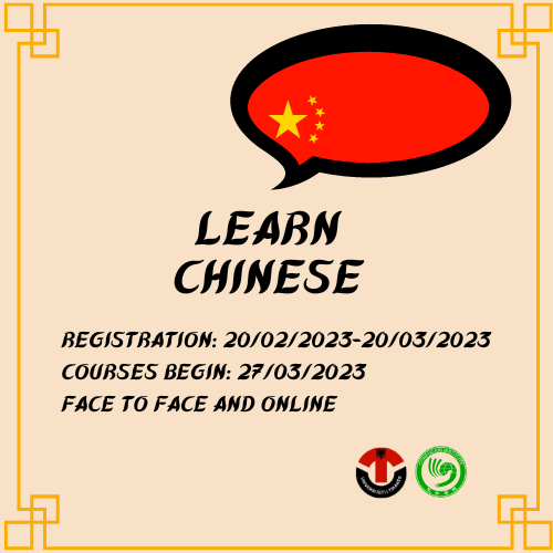 Regjistrimet në kursin e gjuhës dhe kulturës Kineze pranë Institutit Konfuci-UT për vitin akademik 2022-2023 (Semestri i dytë)